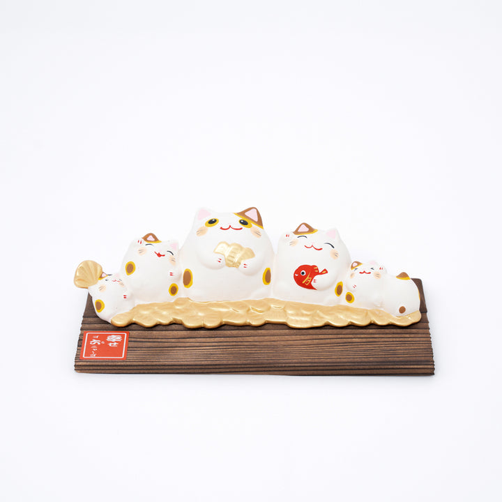 Six Cute Lucky Cats Figurine