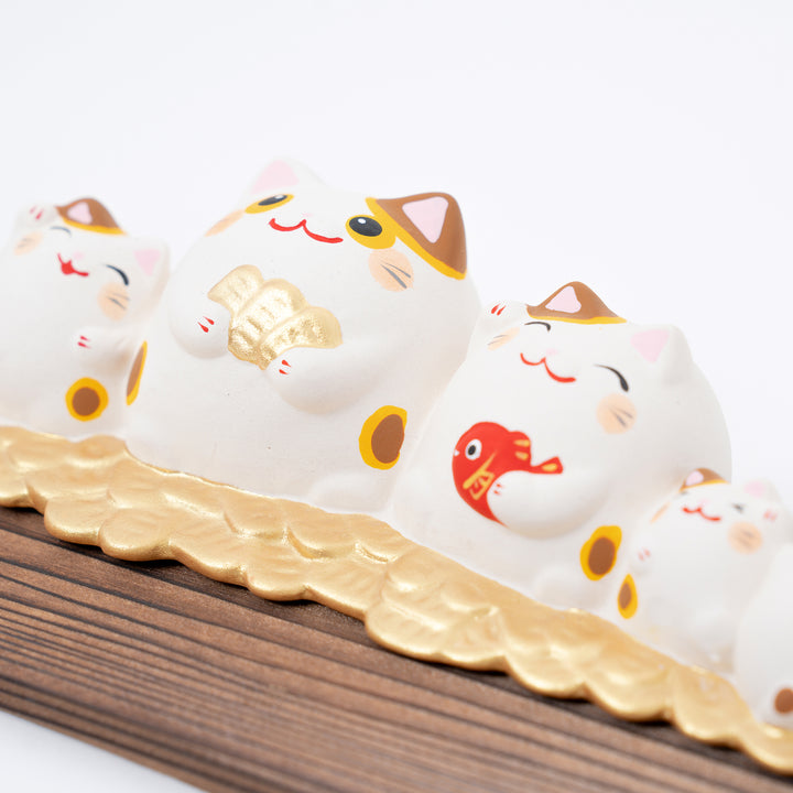 Six Cute Lucky Cats Figurine