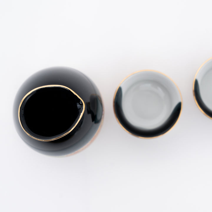 Gold Hanazume Kutani Sake Set