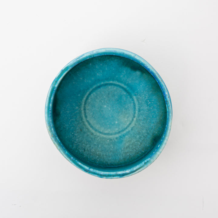 Handmade Japanese Matcha Bowl | Turquoise Mino Ware Chawan