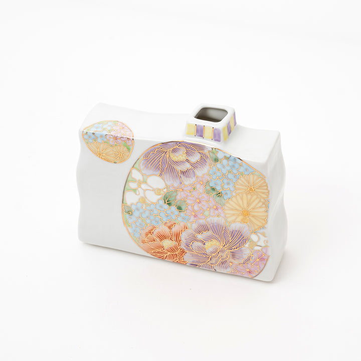 Kutani Ware Taishi Kiln Vase - Hand-Painted & Gold-Gilded