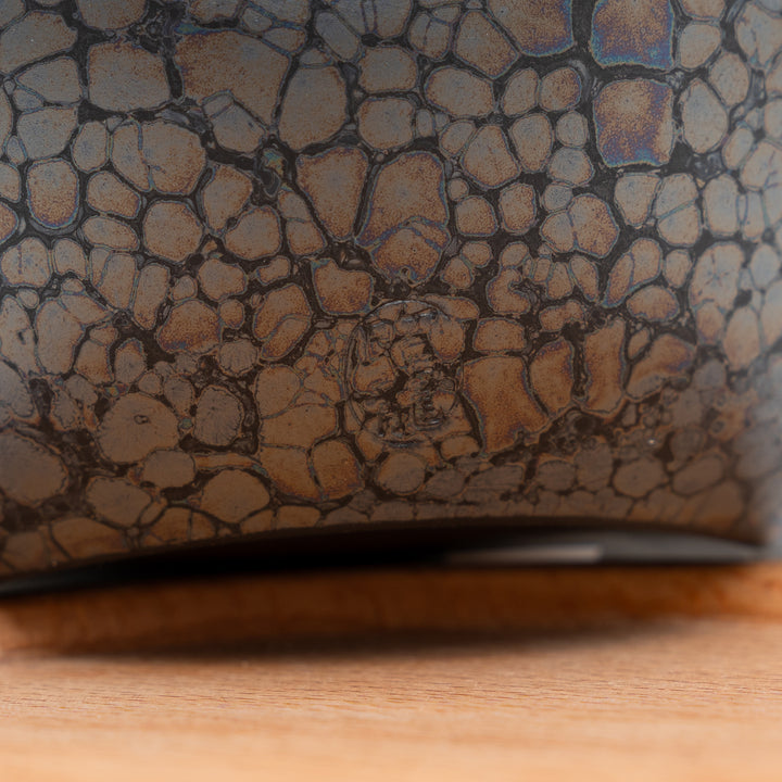 Tokoname Orchid Oil Drop Kyusu Teapot by Shoryu Kiln