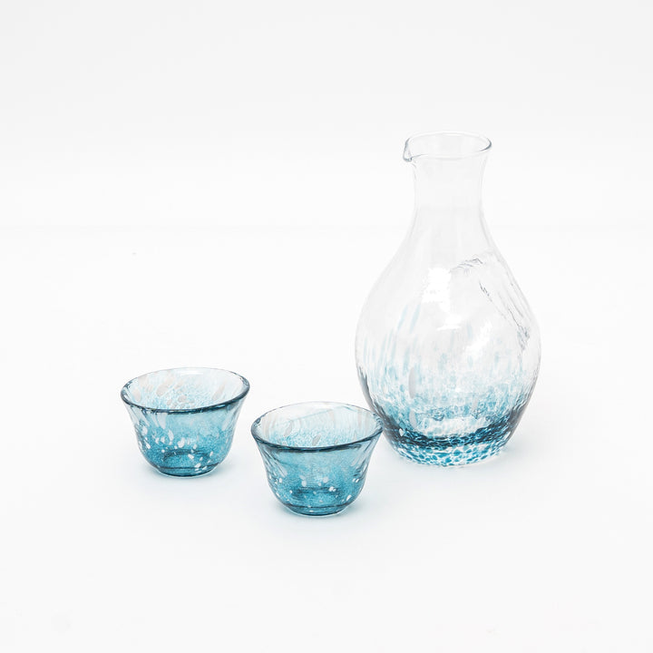 Toyo Sasaki: Aqua Drizzle Glass Sake Set