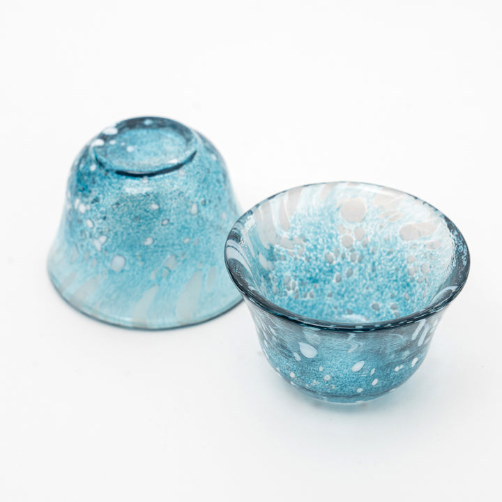 Toyo Sasaki: Aqua Drizzle Glass Sake Set