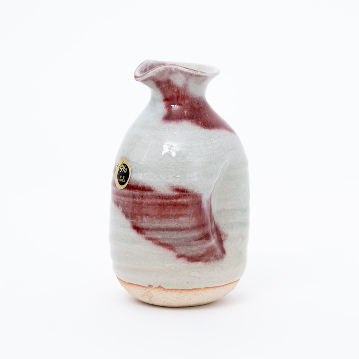 Handmade Shigraki Crackle Red Sake Set