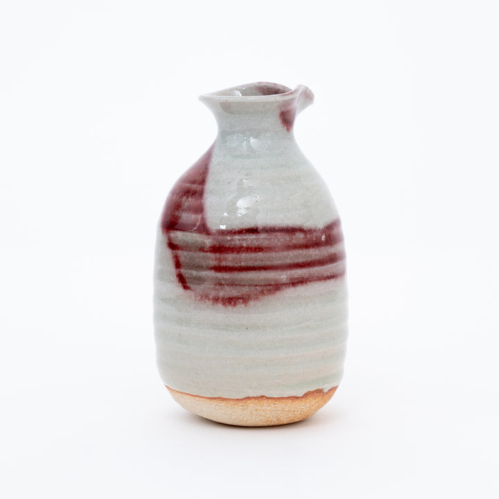 Handmade Shigraki Crackle Red Sake Set