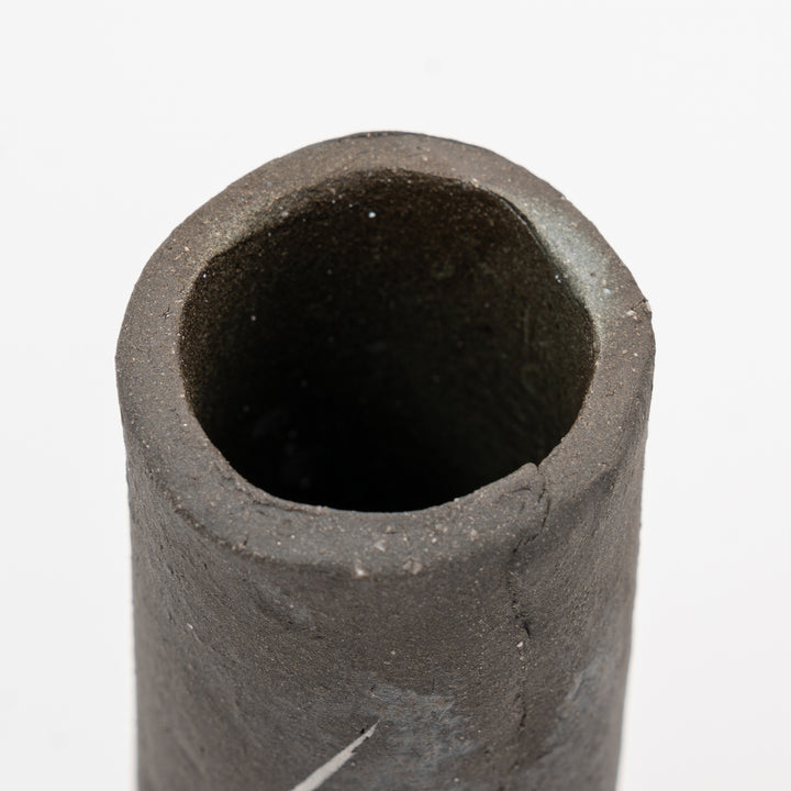 Japanese Shigaraki Brush Strike Mini Vase