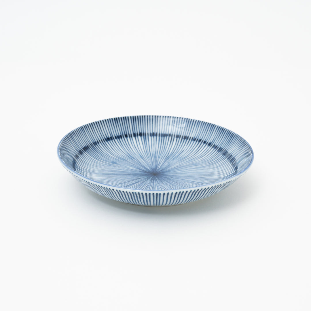 light weight blue white tokusa small plate made in japan