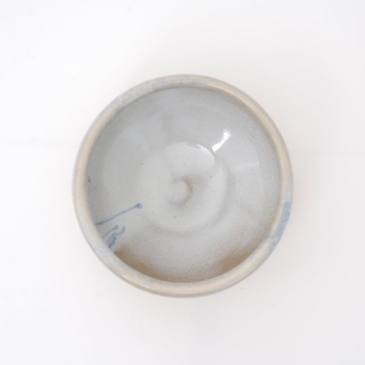 Handmade Ocean Wave White Glaze Matcha Bowl