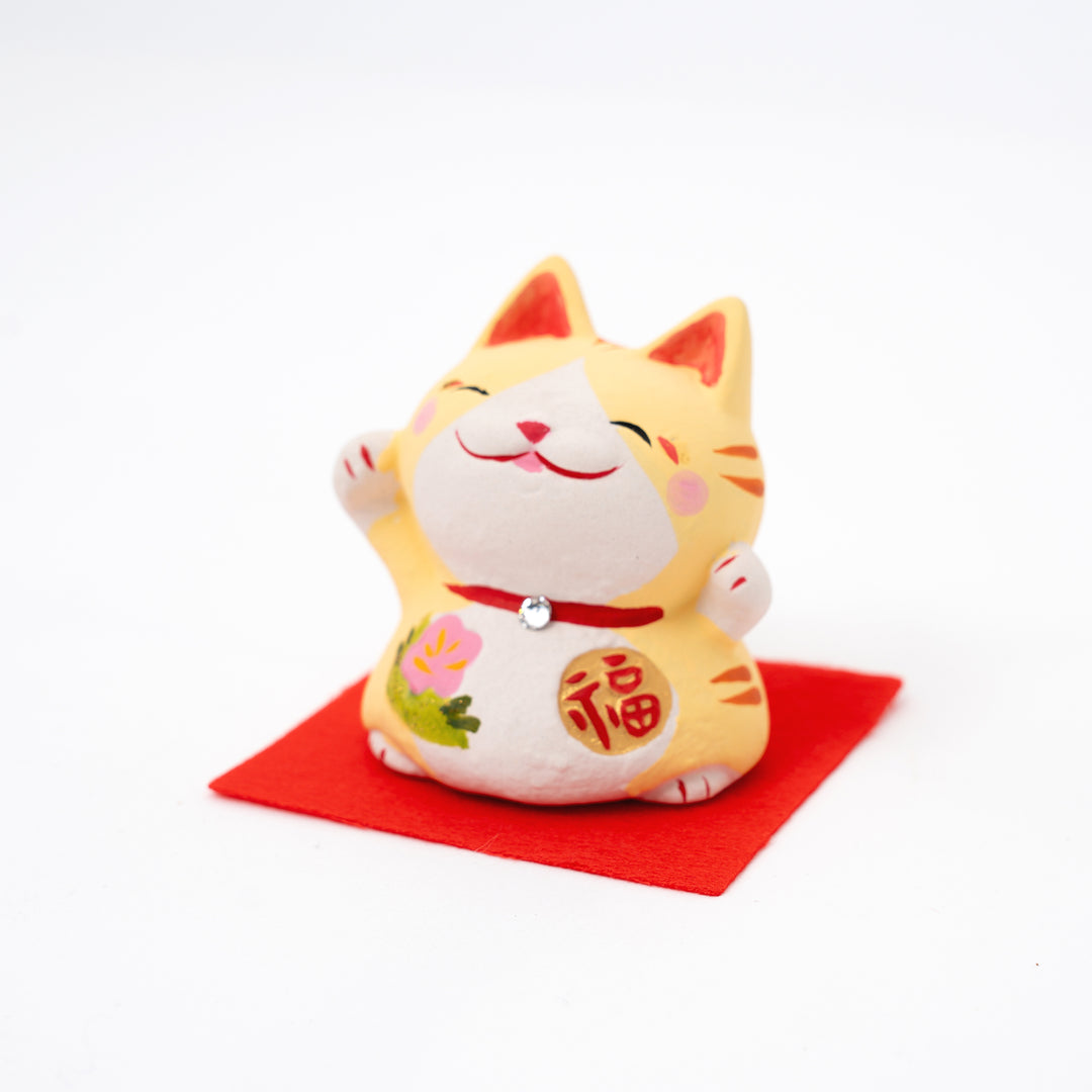 Handmade Cute Ceramic Small Lucky Cat 