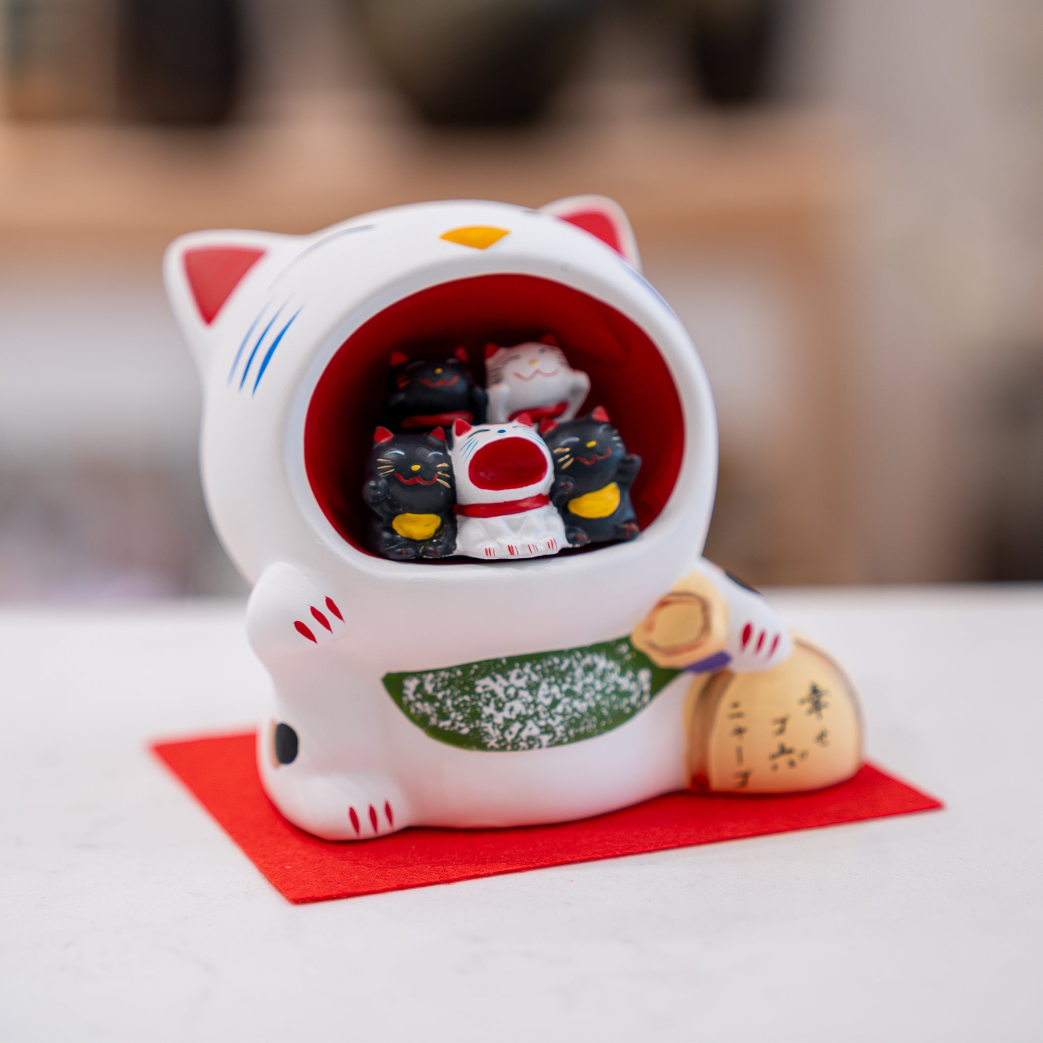 その他 lucky cat coin bank Amazon.com: Quenny Cat lucky decoration opening creative gift