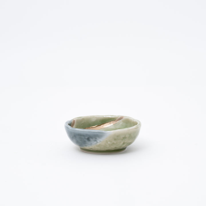 Handmade Golden Line Celadon Dip Bowl