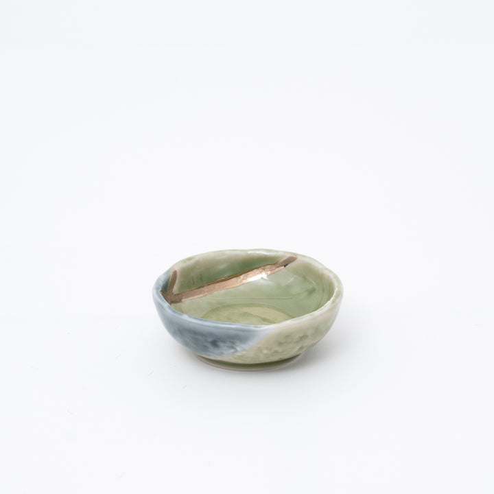Handmade Golden Line Celadon Dip Bowl