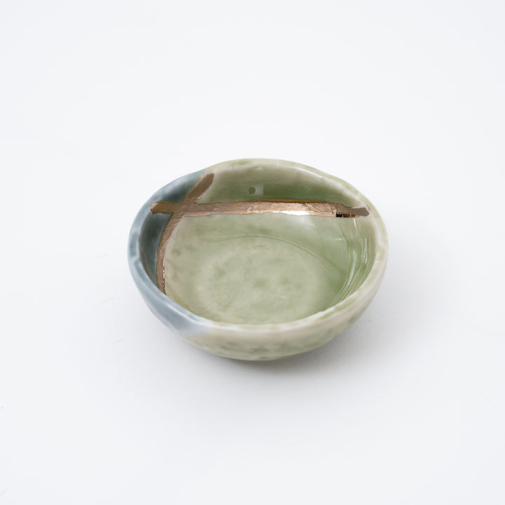Handmade Golden Line Celadon Dip Bowl