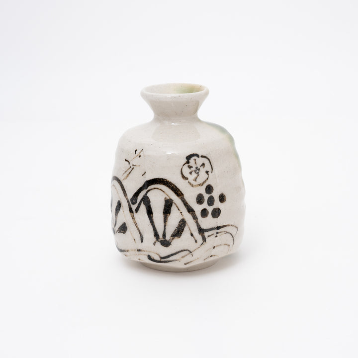 Handmade Oribe Handpainted Sake Set Gift Box