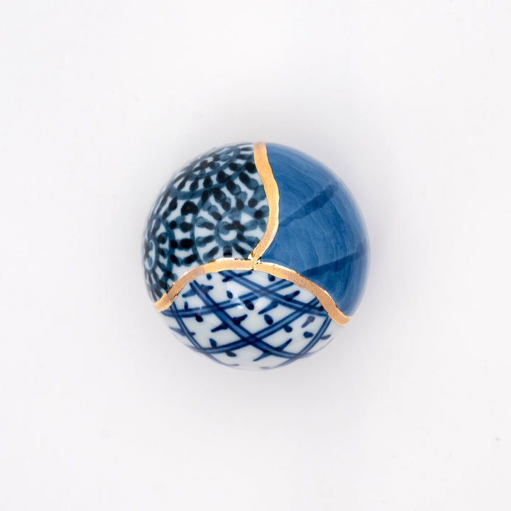 Handmade Kintsugi-Style Arita Condiment Container