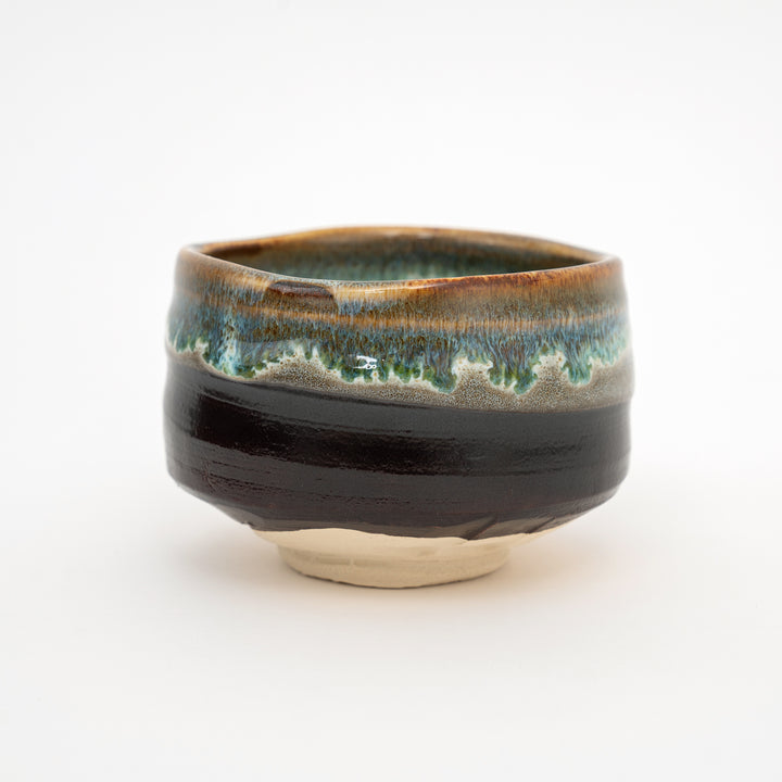 Handmade Mino Ware Matcha Bowl - Embrace the Ocean's Grace