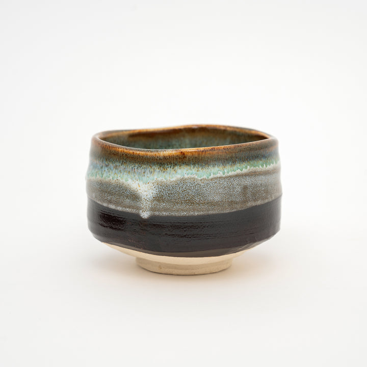 Handmade Mino Ware Matcha Bowl - Embrace the Ocean's Grace