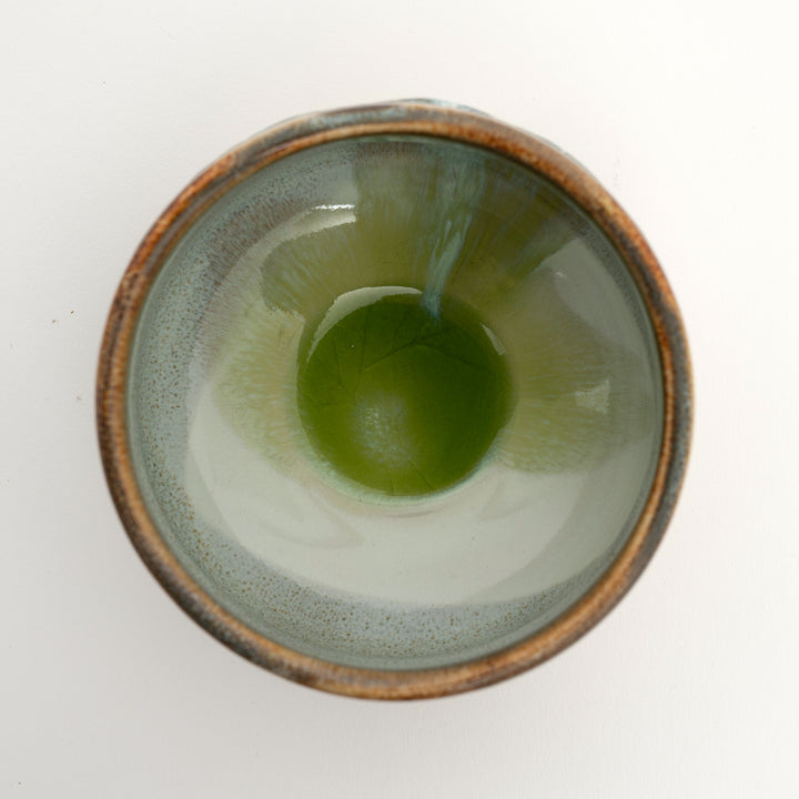 Handmade Mino Ware Matcha Bowl - Embrace the Ocean's Grace