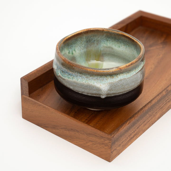 Handmade Mino Ware Matcha Bowl - Embrace the Ocean's Grace