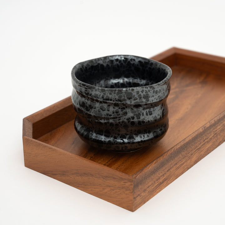 Handmade Tenmoku Mino Ware Black Matcha Bowl