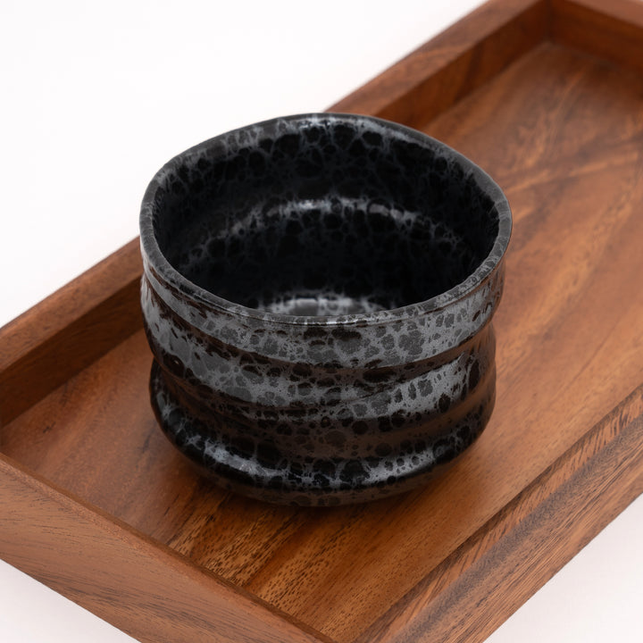 Handmade Tenmoku Mino Ware Black Matcha Bowl