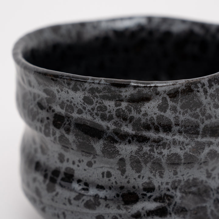Handmade Tenmoku Mino Ware Black Matcha Bowl