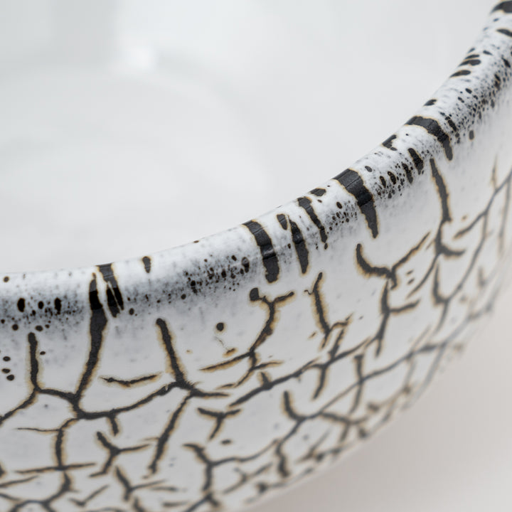 Handmade White Tenmoku Matcha Bowl