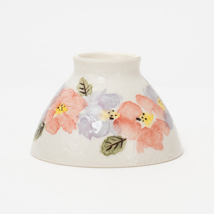 Handmade Hasami Floral Rice Bowl