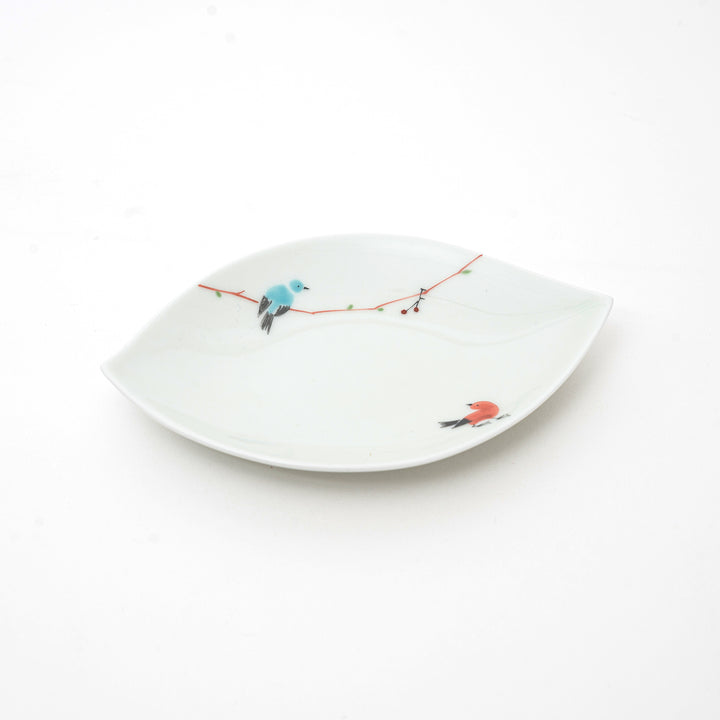 Arita Thrush Bird Leaf Plate