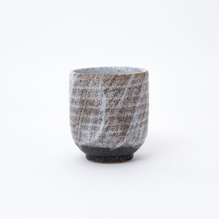 Japanese Shino Glaze Brown Yunomi Tea Cup