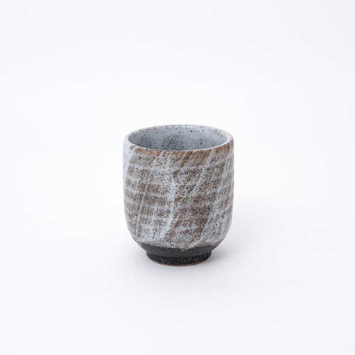 Japanese Shino Glaze Brown Yunomi Tea Cup