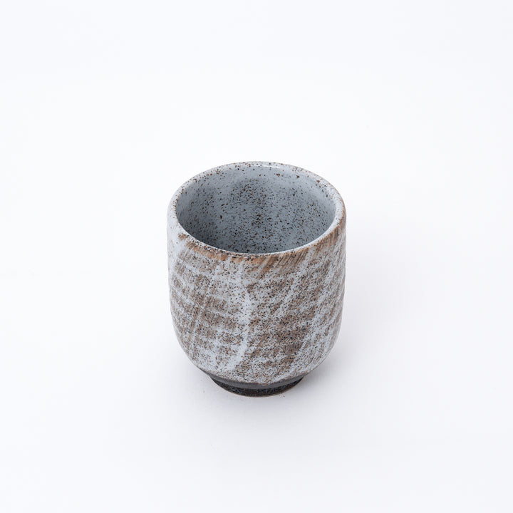 Japanese Shino Glaze Brown Yunomi Tea Cup