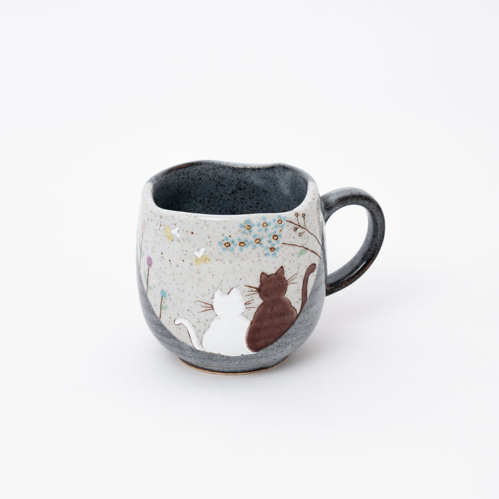 Handmade Kutani Ware Cat Mug