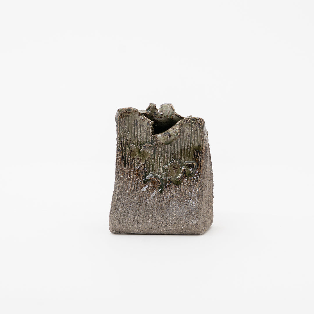 Unique Shigaraki Miniature Vase | Rustic Wabi-Sabi