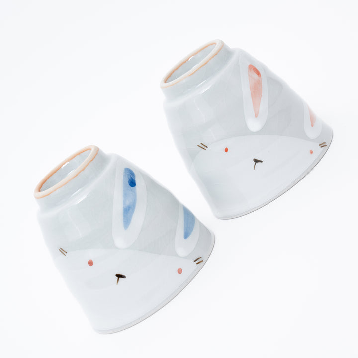 Crackle Glaze Bunny Yunomi Tea Cup