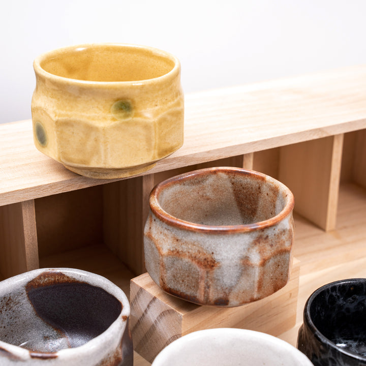 Mino Ware Set of 5 Handmade Sake Cup Gift Set