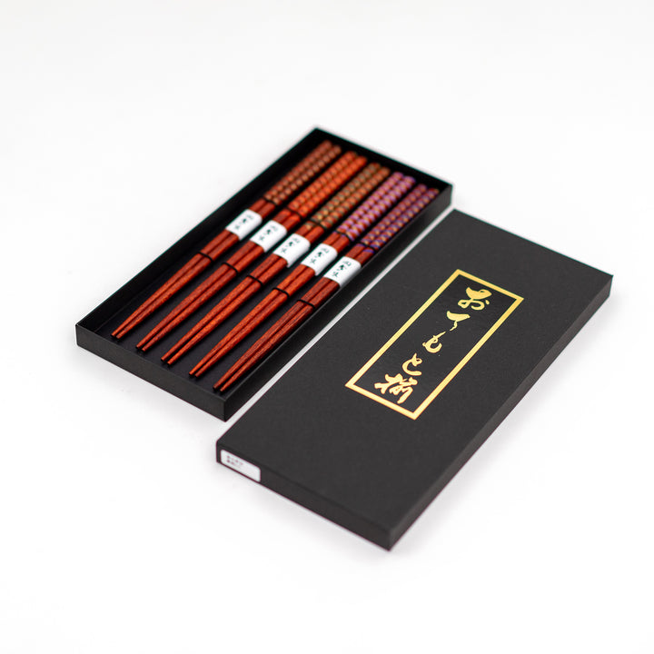 Meguro Wood Chopsticks Gift Set 5 Pairs