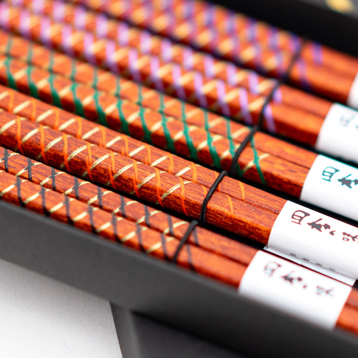 Meguro Wood Chopsticks Gift Set 5 Pairs