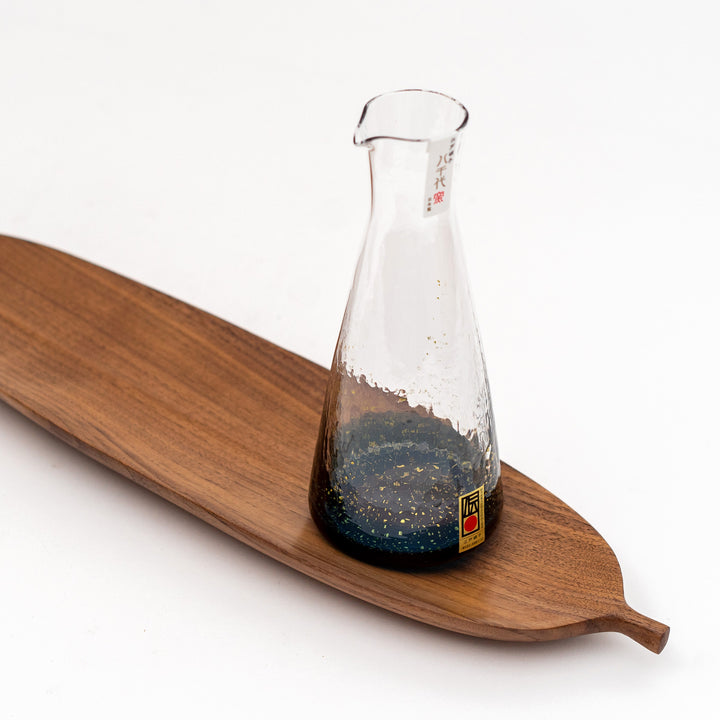 Edo glass Yachiyo Gama Sake Bottle Tokkuri Flask