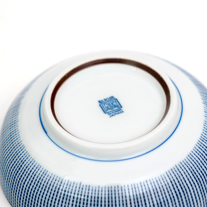 Authentic Japanese Tokusa Blue Stripe Dinnerware