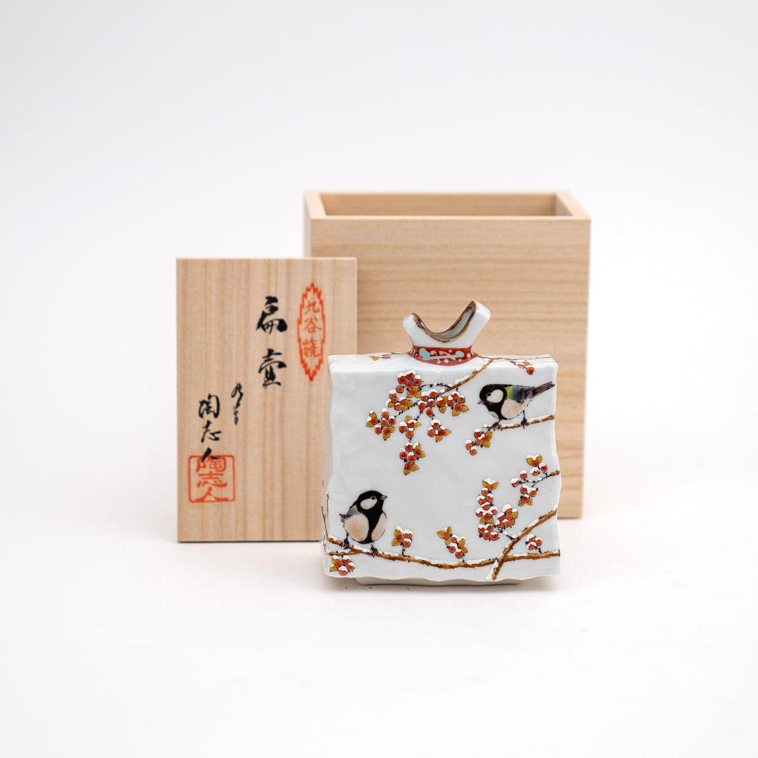 Toushihito Nakamura art piece vase sparrow vase hand painted gift