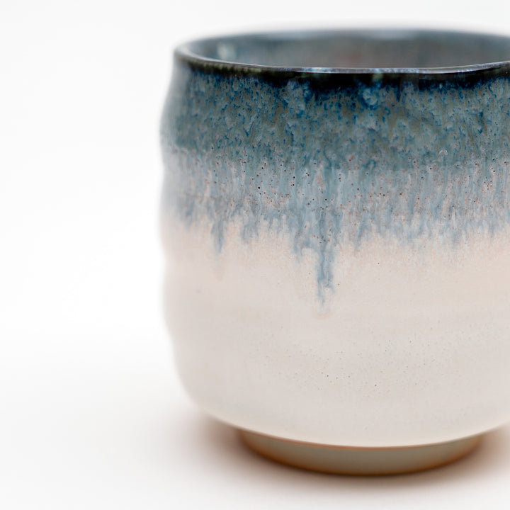 Mino Ware Handmade Blue Haze Japanese Tea Cup