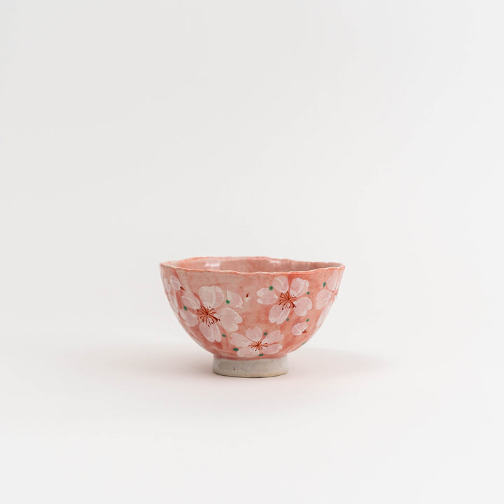 Yayoi-hana Sakura Pink Rice Bowl Tea Bowl - Great Zakka