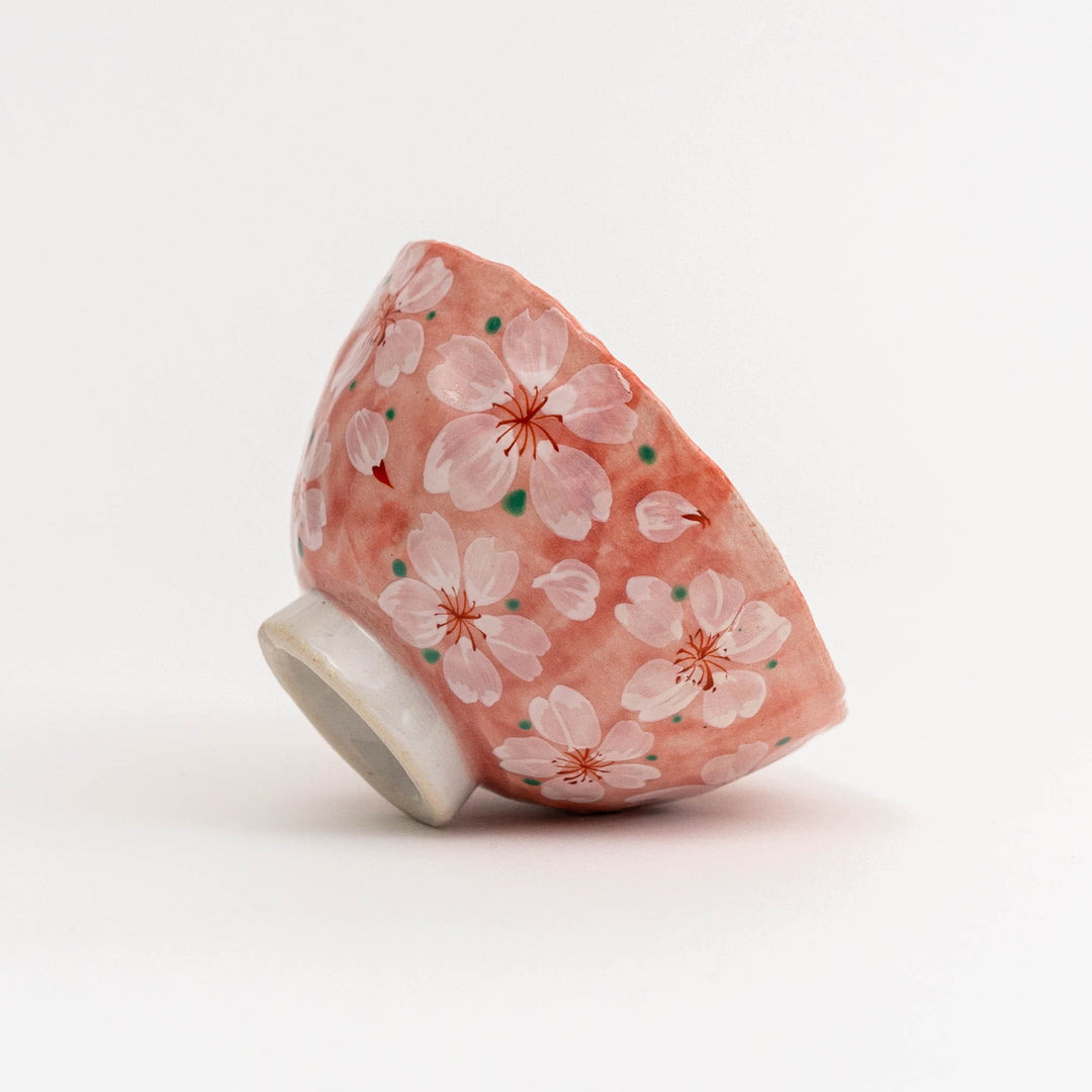 Yayoi-hana Sakura Pink Rice Bowl Tea Bowl - Great Zakka