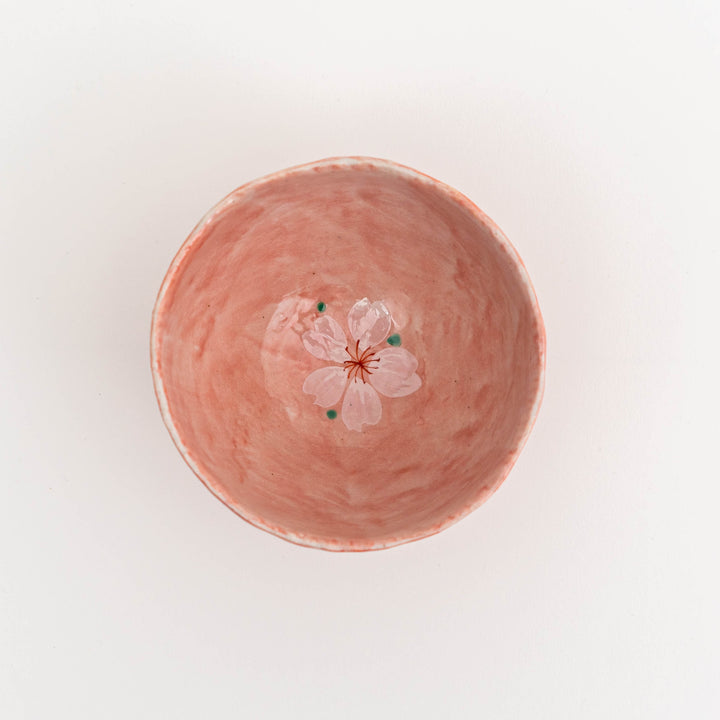 Yayoi-hana Sakura Pink Rice Bowl Tea Bowl - Great Zakka