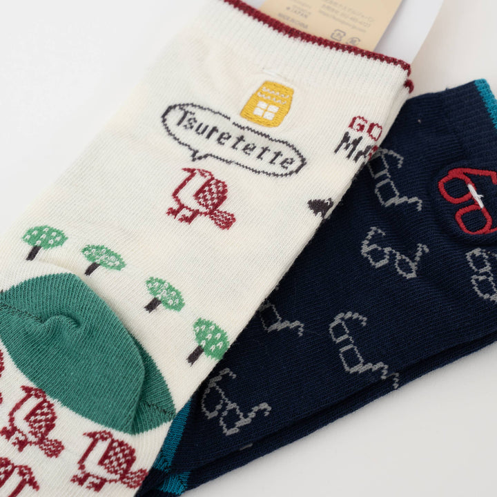 Whimsical Japanese Character Knit Crew Socks Kusuguru Japan