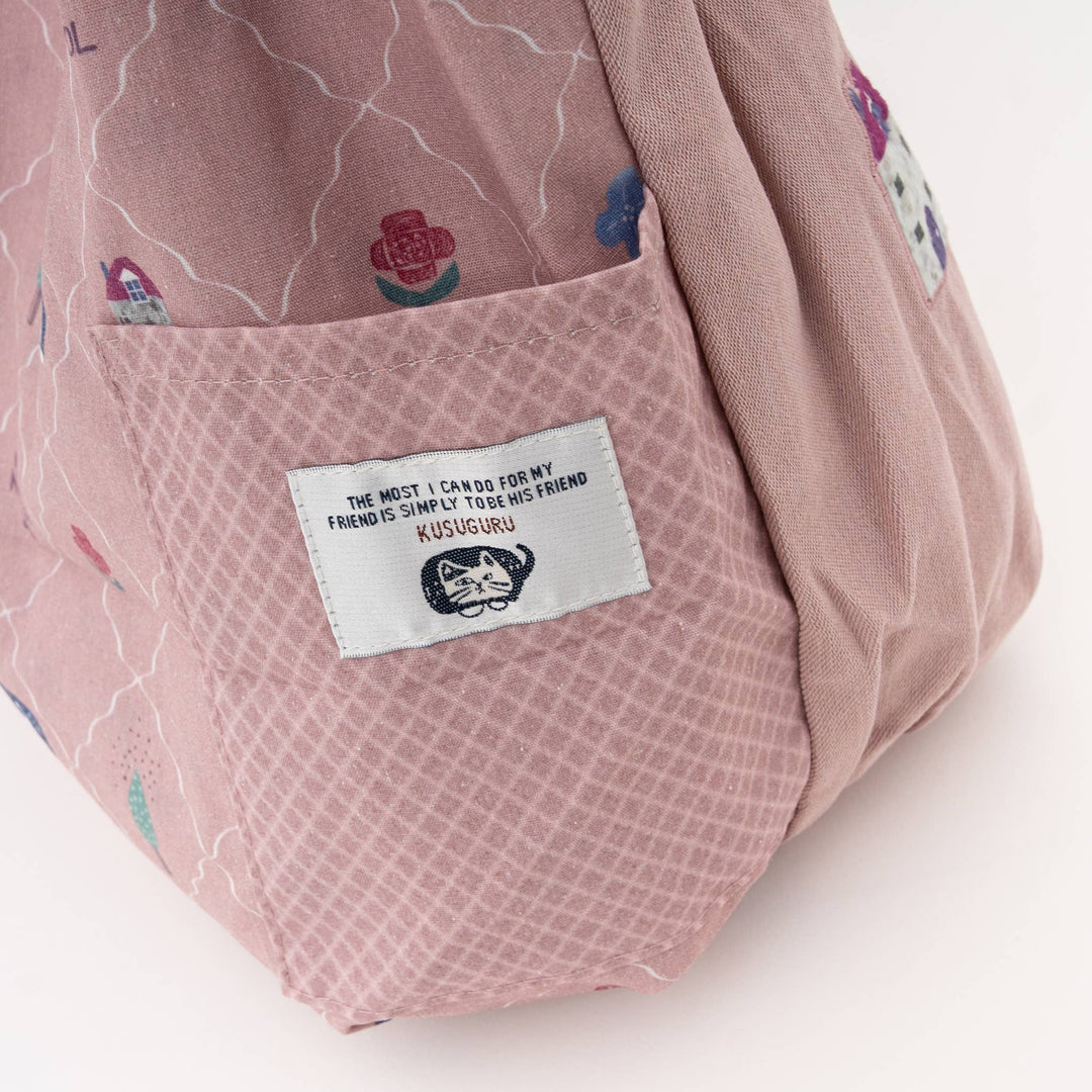 Kusuguru Japan Embroidered Climbing Cat Canvas Tote