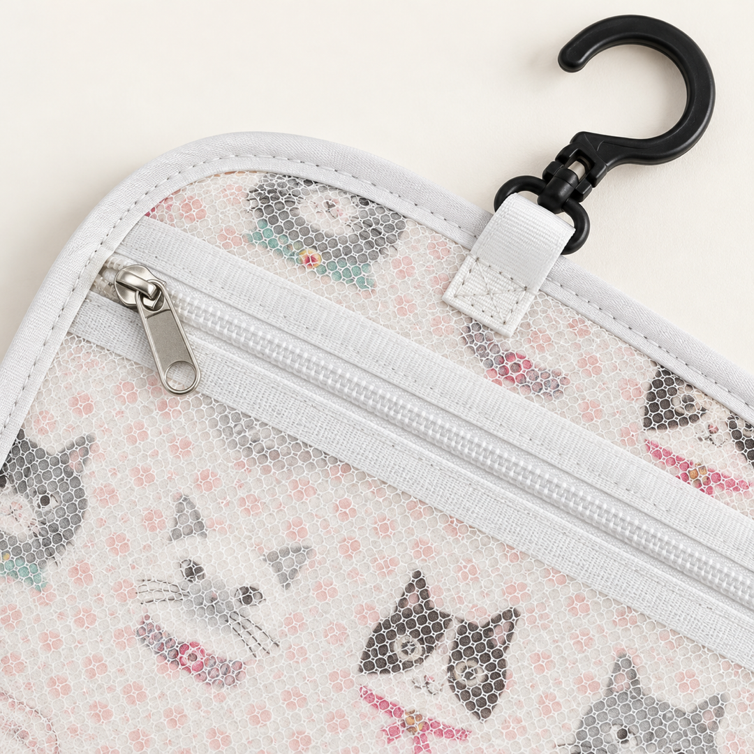 Kusuguru Japan Hanging Toiletry Bag & Removable Mesh Pouch image 4