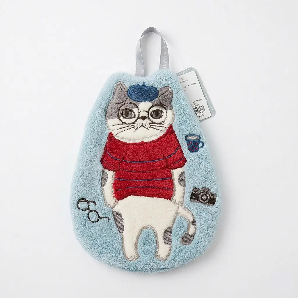 Plush Character Hand Towel with Hanging Loop